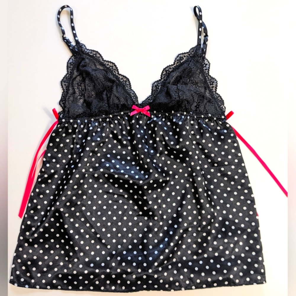 APT 9, Black and Hot Pink, Lingerie Top, Size Small.